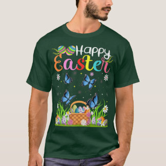 Camiseta Mariposa Bunny Egg Hung Funny Mariposa Feliz 