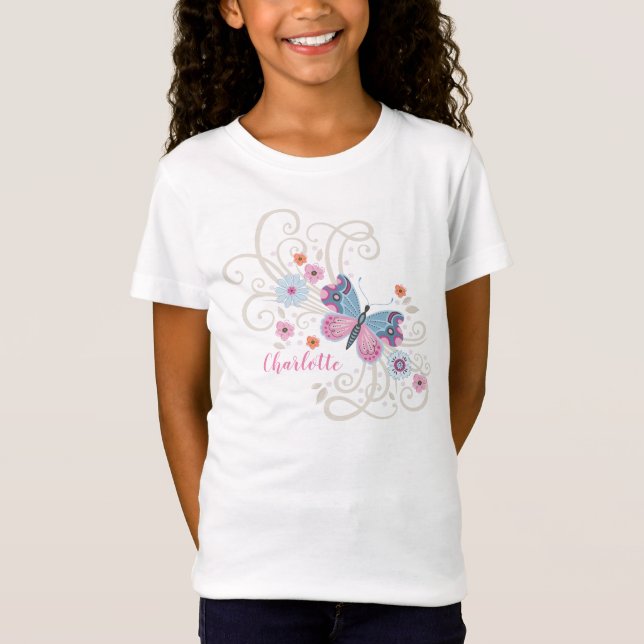 Camiseta Mariposa Chica Cuta (Anverso)