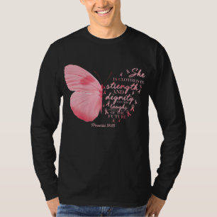 Camiseta Mariposa Cinta rosa Cáncer de Mama Cáncer de Mama 