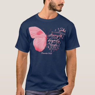 Camiseta Mariposa Cinta rosa Cáncer de Mama Cáncer de Mama