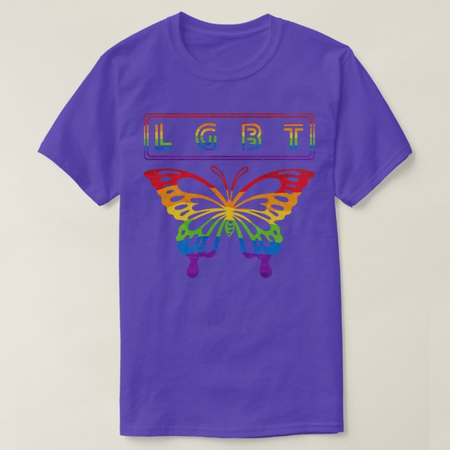 Camiseta Mariposa Colorful LGBT (Diseño del anverso)