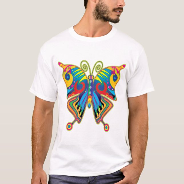 Camiseta Mariposa colorida (Anverso)