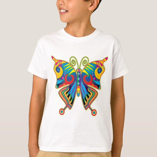 Camiseta Mariposa colorida (Anverso)