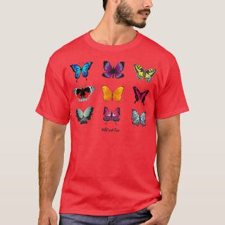Camiseta Mariposa colorida salvaje y libre