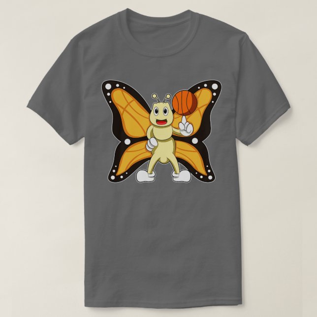 Camiseta Mariposa como deporte con baloncesto (Diseño del anverso)
