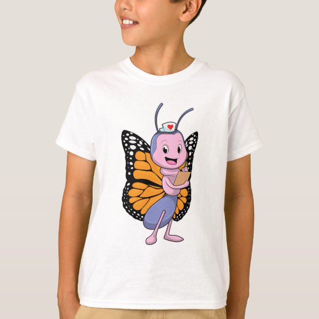 Camiseta Mariposa como enfermera (Anverso)