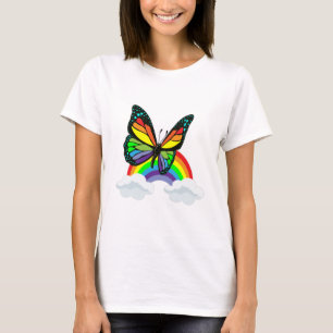 Camiseta Mariposa con arcoiris