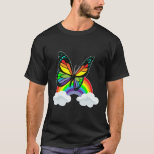Camiseta Mariposa con arcoiris