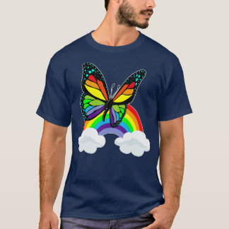 Camiseta Mariposa con arcoiris