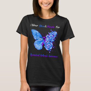 Camiseta Mariposa Con Azul Y Púrpura Para Arturo Reumatoide