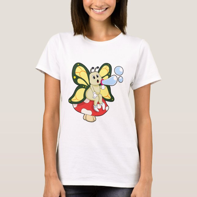 Camiseta Mariposa con burbujas de jabón (Anverso)