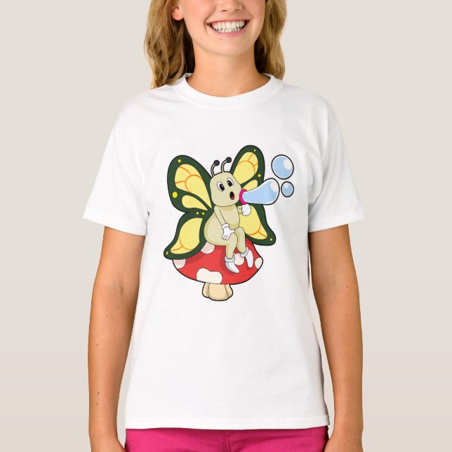 Camiseta Mariposa con burbujas de jabón (Anverso)