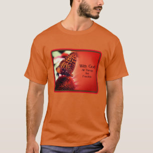 Camiseta Mariposa con cita Inspiradora de Dios