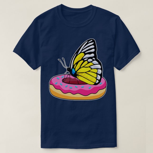 Camiseta Mariposa con donut 1 (Diseño del anverso)