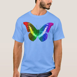 Camiseta Mariposa con efecto arco iris volando en una lluvi