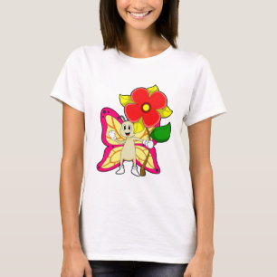 Camiseta Mariposa con flor
