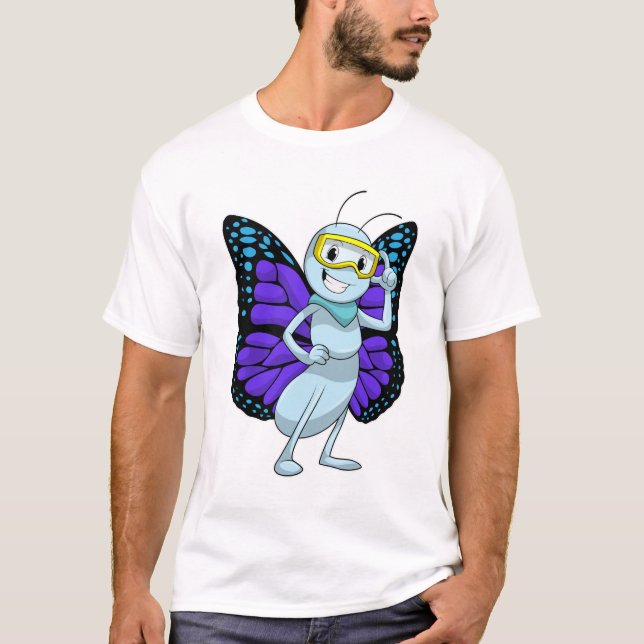 Camiseta Mariposa con gafas (Anverso)