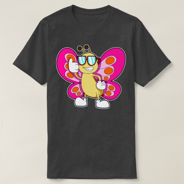 Camiseta Mariposa con gafas de sol (Diseño del anverso)