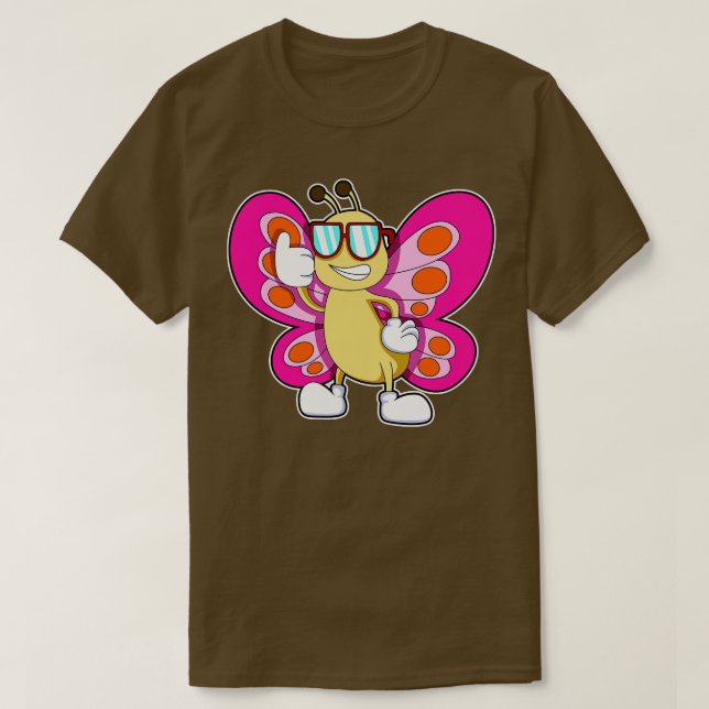 Camiseta Mariposa con gafas de sol (Diseño del anverso)