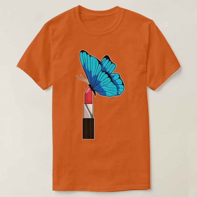 Camiseta Mariposa con lápiz labial (Diseño del anverso)