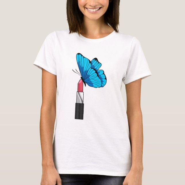 Camiseta Mariposa con lápiz labial (Anverso)