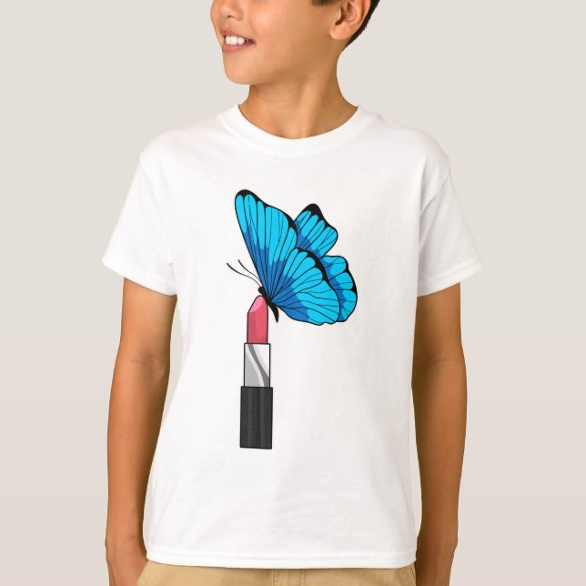 Camiseta Mariposa con lápiz labial (Anverso)