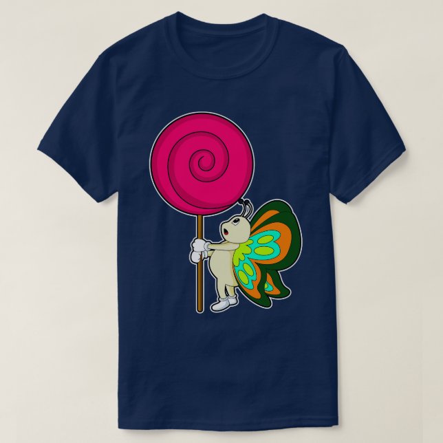 Camiseta Mariposa con Lollipop (Diseño del anverso)