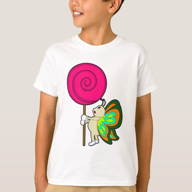 Camiseta Mariposa con Lollipop (Anverso)