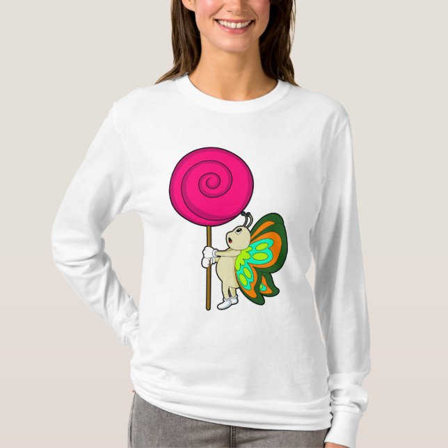 Camiseta Mariposa con Lollipop (Anverso)