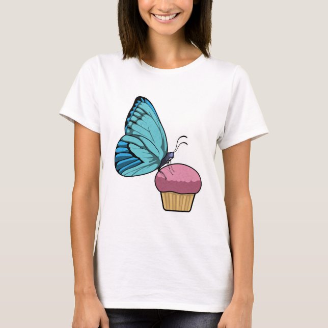 Camiseta Mariposa con Muffin (Anverso)