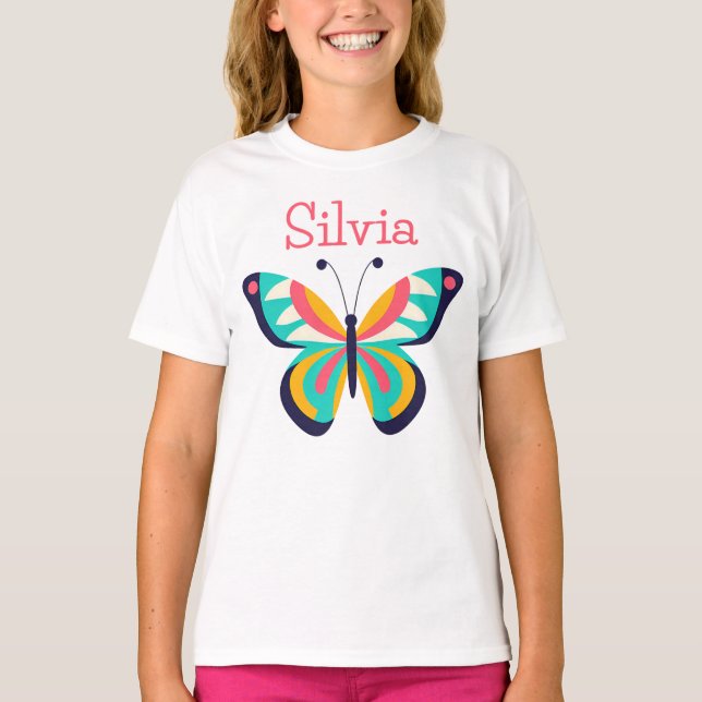 Camiseta Mariposa con nombre (Anverso)