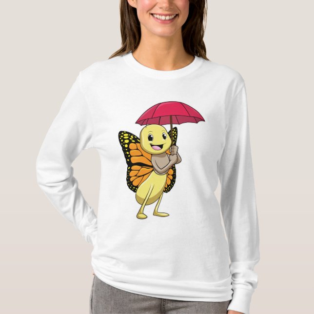 Camiseta Mariposa con paraguas (Anverso)