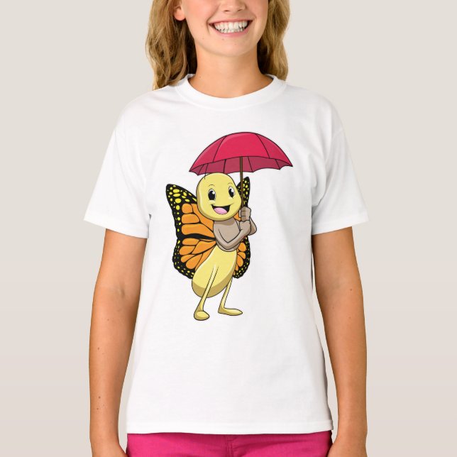 Camiseta Mariposa con paraguas (Anverso)