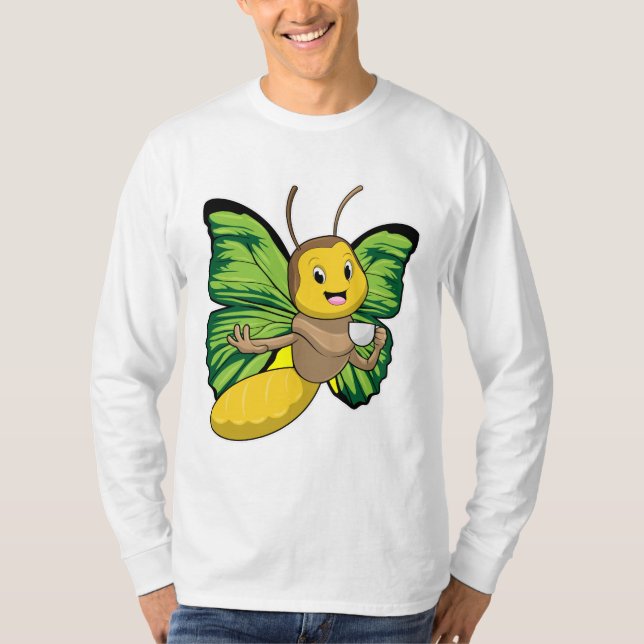 Camiseta Mariposa con taza de café (Anverso)