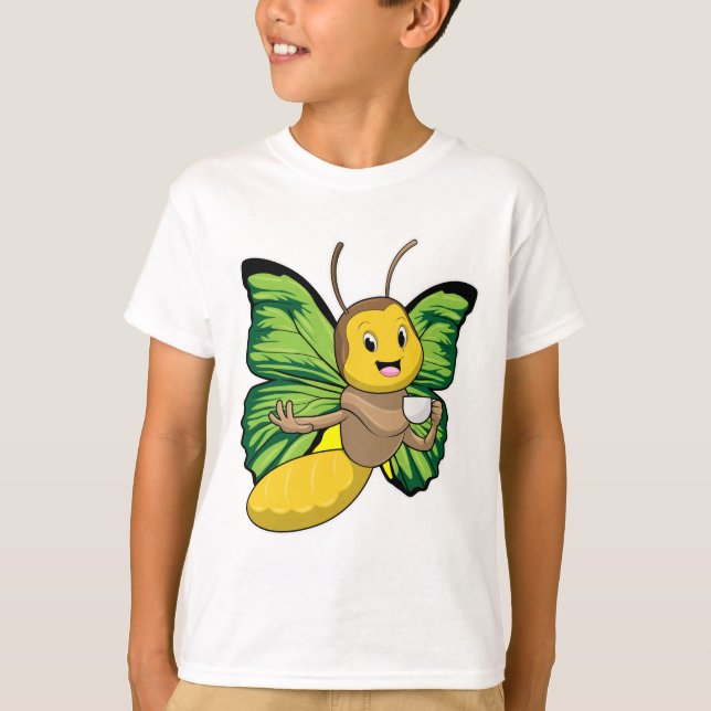 Camiseta Mariposa con taza de café (Anverso)