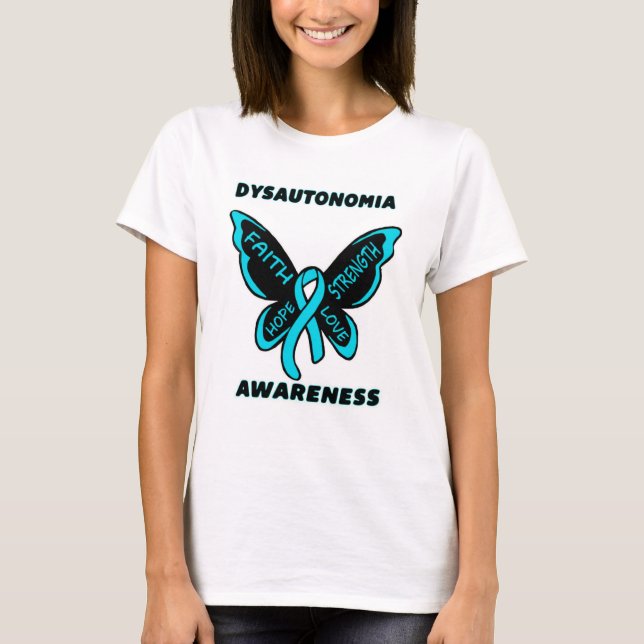 Camiseta Mariposa/conciencia… Dysautonomia (Anverso)