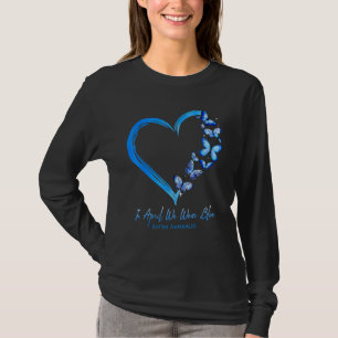Camiseta Mariposa Corazón En Abril Usamos Autismo Azul Cons