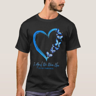 Camiseta Mariposa Corazón En Abril Usamos Autismo Azul Cons