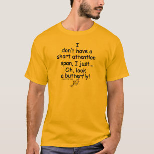 Camiseta Mariposa corta de la capacidad de concentración