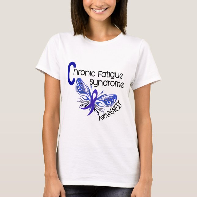 Camiseta Mariposa crónica del tatuaje del síndrome del (Anverso)