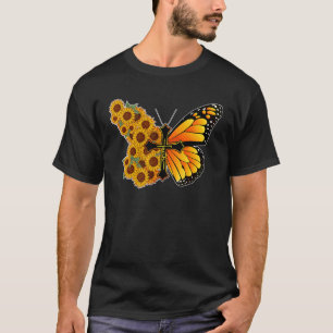 Camiseta Mariposa Cruz de Girasol Fe Dios Jesús Cristia