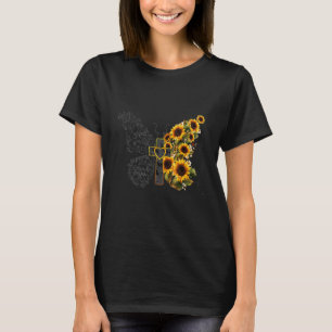 Camiseta Mariposa Cruz Girasol Dios Fe Jesús Fe Ch