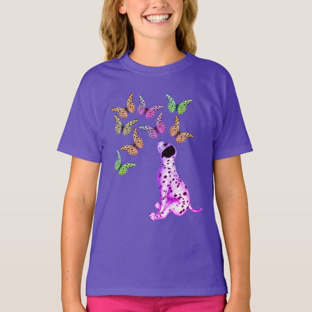Camiseta Mariposa Dalmaciana Y Mariposas Coloridas (Anverso)