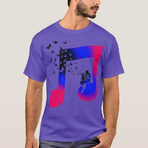 Camiseta Mariposa de acordeón de música