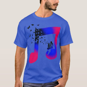 Camiseta Mariposa de acordeón de música