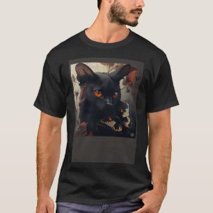 Camiseta Mariposa de amor para gato negro