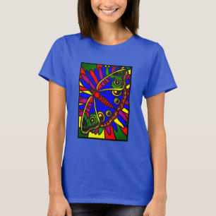 Camiseta Mariposa de arte abstracta colorida