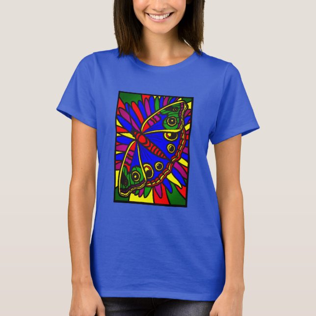 Camiseta Mariposa de arte abstracta colorida (Anverso)
