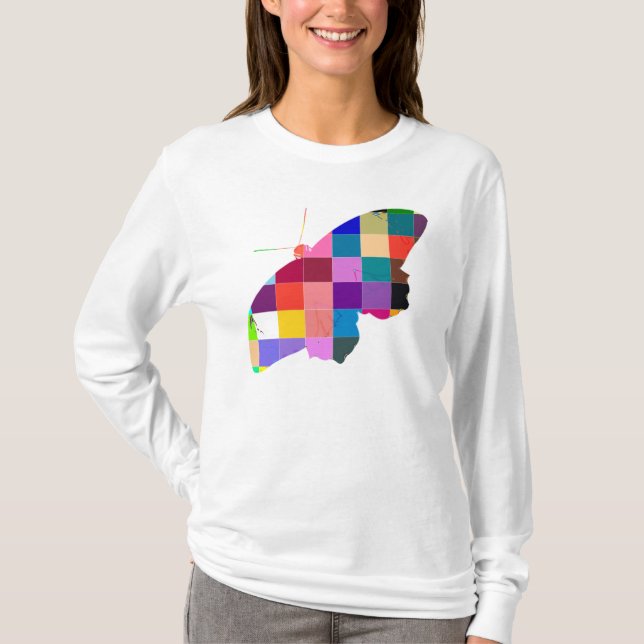 Camiseta Mariposa de arte pop (Anverso)