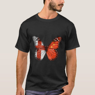 Camiseta Mariposa de bandera china inglesa